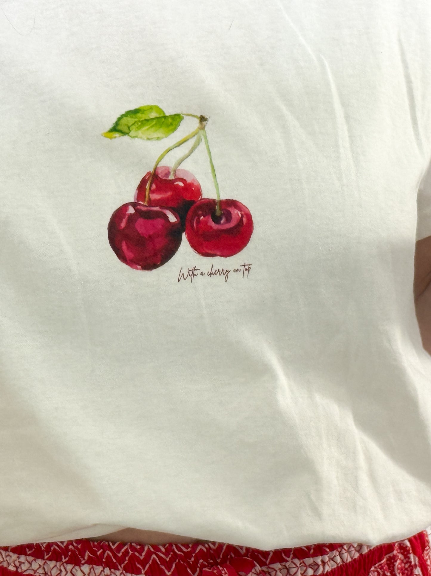 Bold Cherry | White Graphic T-Shirt