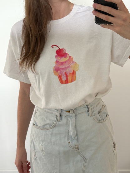 Sweet Shop - Red & Pink | White Graphic T-Shirt