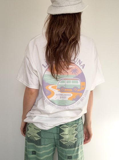 Pastel Roadtrip | White Graphic T-Shirt