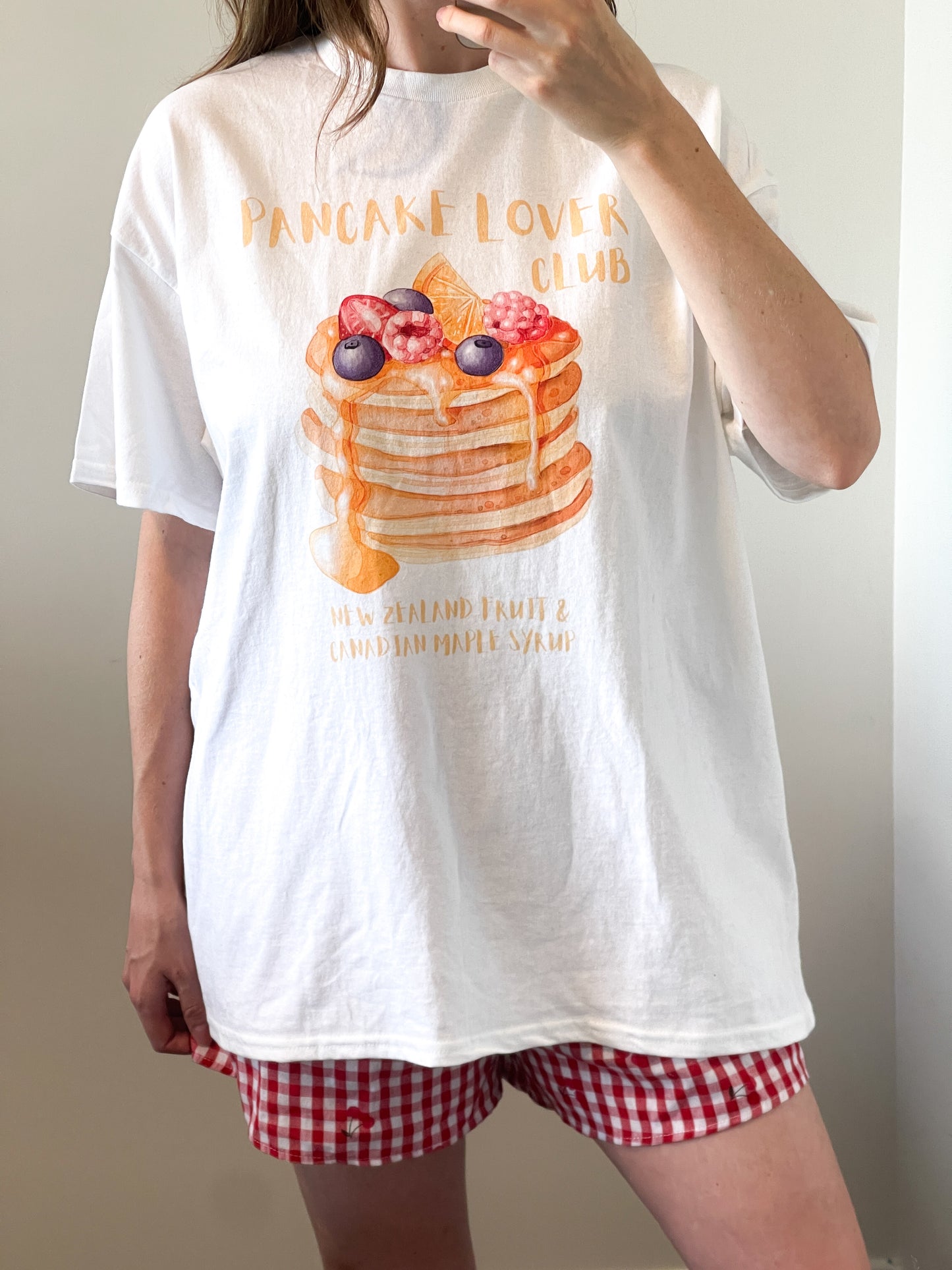 Pancake Lover Club | White Graphic T-Shirt