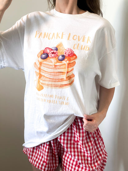 Pancake Lover Club | White Graphic T-Shirt