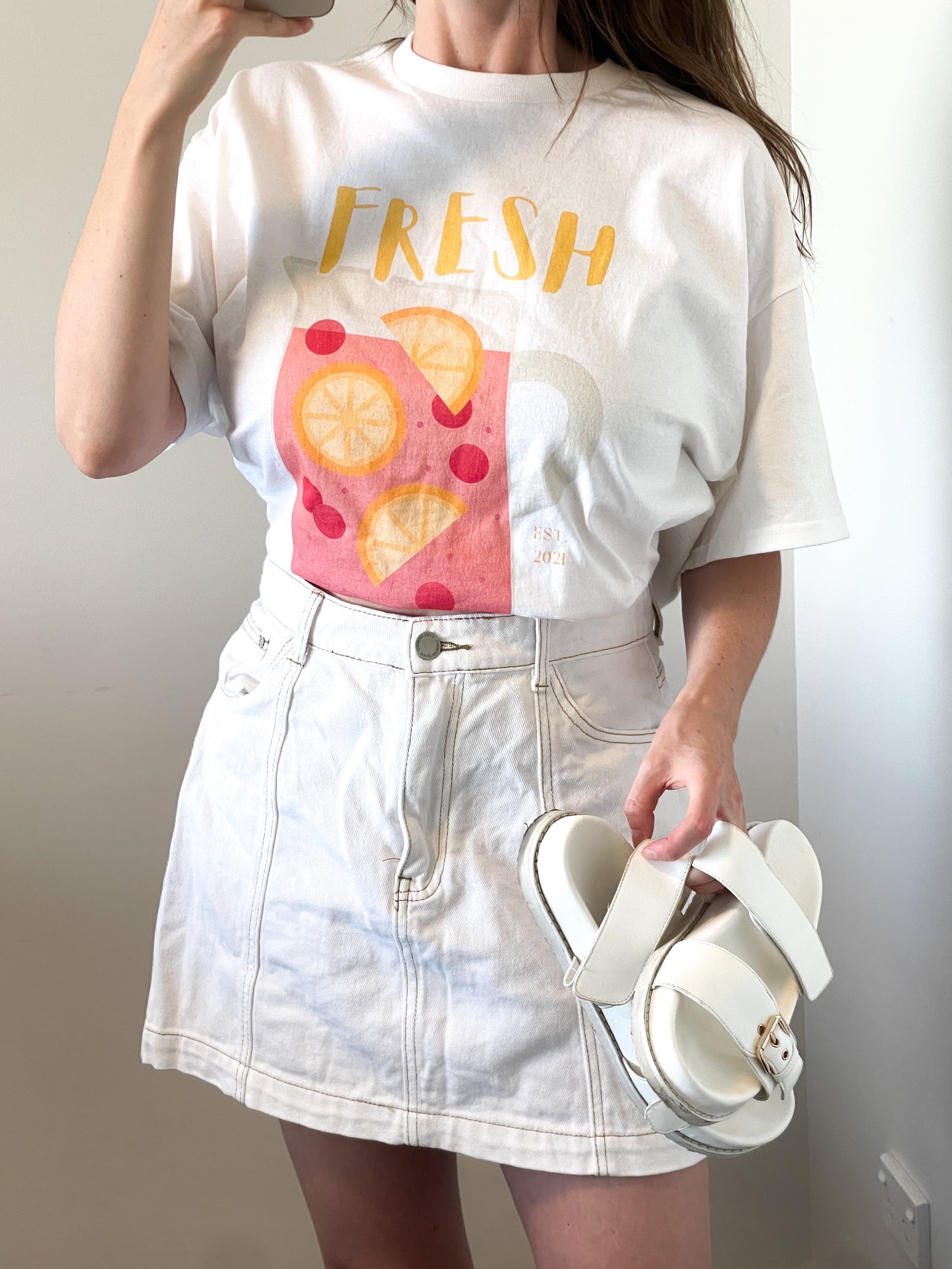 Fresh Fruits | White Graphic T-Shirt