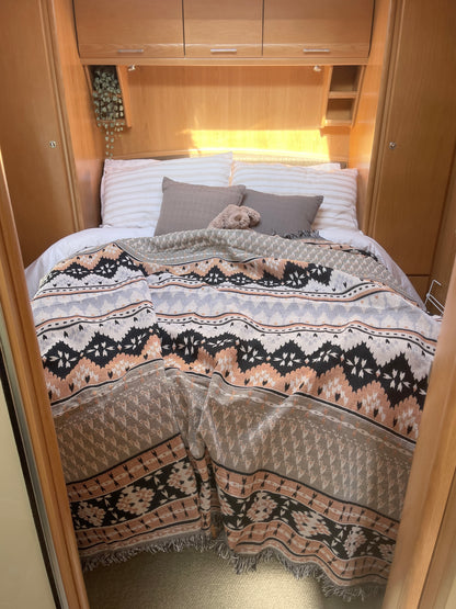 SIESTA - Extra Large Blanket 180 x 260 | Boho Throw Rug