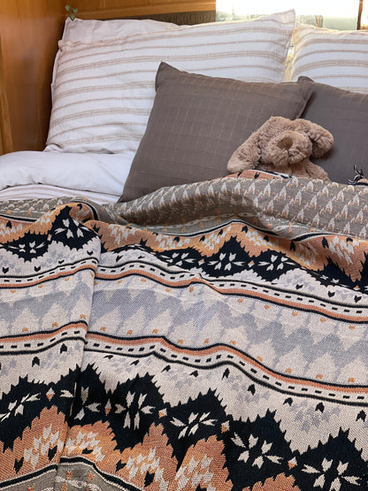 SIESTA - Extra Large Blanket 180 x 260 | Boho Throw Rug