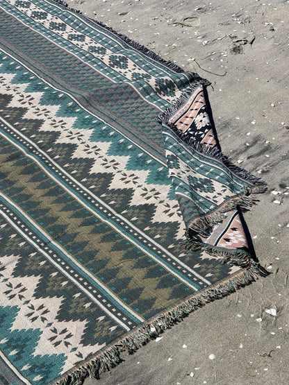 SIESTA - Extra Large Blanket 180 x 260 | Boho Throw Rug