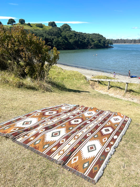 DUNES - Large Blanket 160 x 220 | Boho Throw Rug