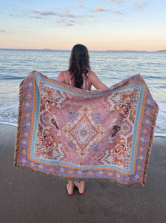 FREE SPIRIT - Blanket | 130 x 160 Boho Throw Rug