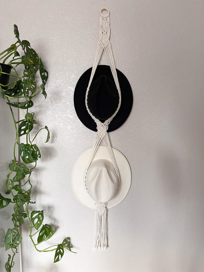Double hat hanger macrame | NZ made
