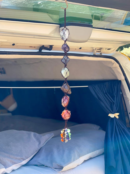 7 CHAKRAS - Gemstone Mirror Tassel | Boho Accessories