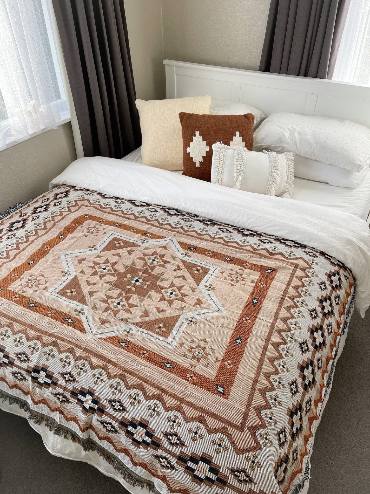 SANDSTORM - Blanket 130 x 180 | Boho Throw Rug - Line to Luna - Boho Throw Rugs & Macrame Decor | NZ Gifts