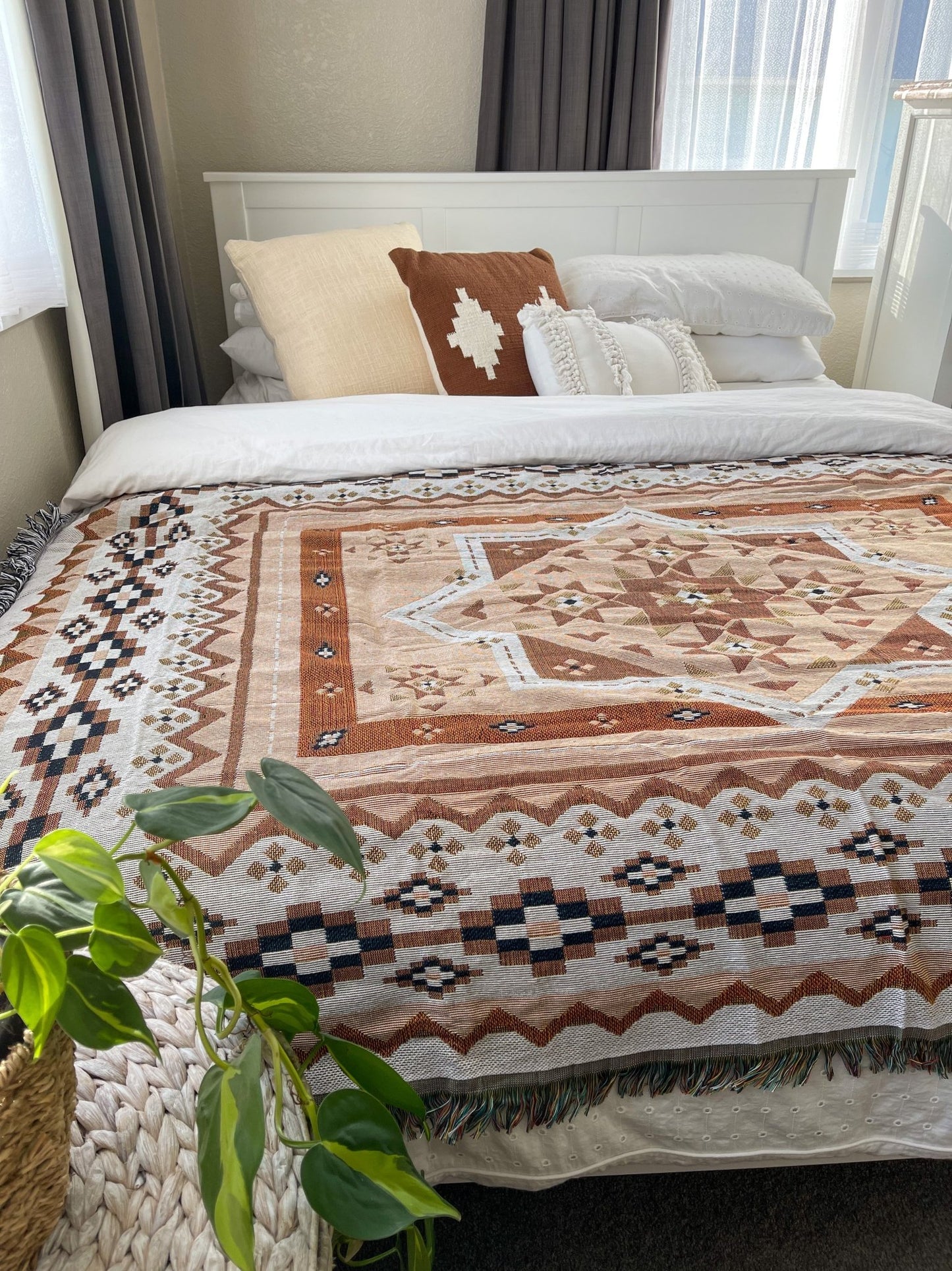 SANDSTORM - Blanket 130 x 180 | Boho Throw Rug - Line to Luna - Boho Throw Rugs & Macrame Decor | NZ Gifts