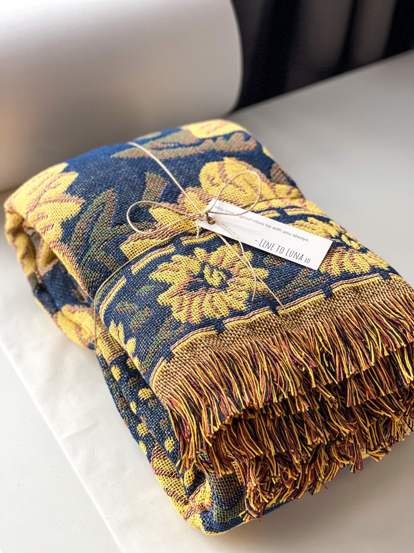 SUMMER - Blanket 130 x 180 | Boho Throw Rug - Line to Luna - Boho Throw Rugs & Macrame Decor | NZ Gifts